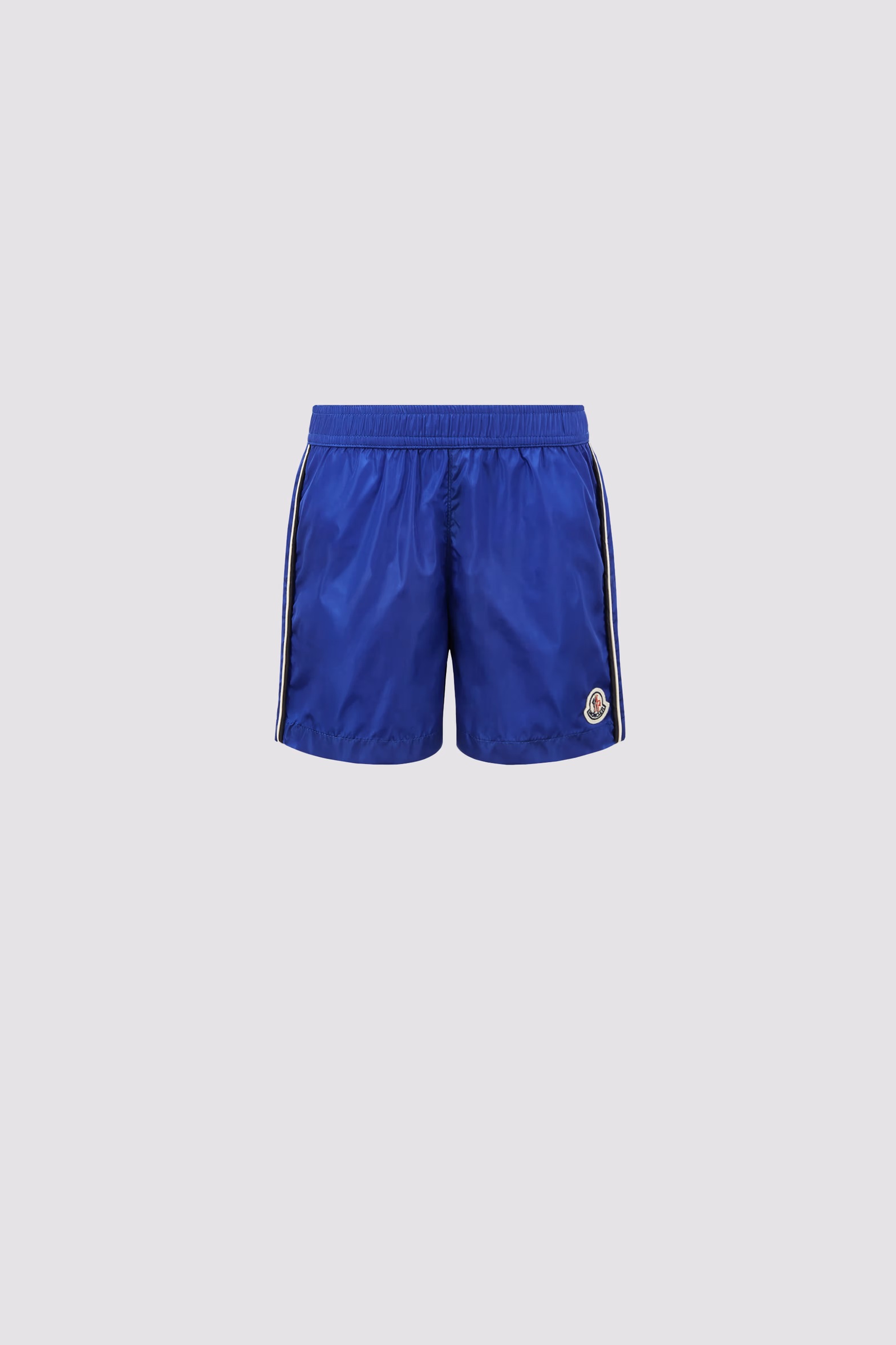 Tricolor-Trimmed Swim Shorts Boy Electric Blue Moncler 0